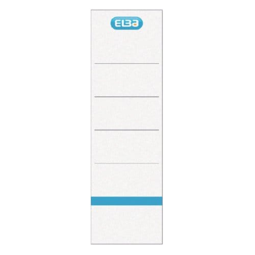 Rugetiket Elba breed 59x190mm zelfklevend wit/blauw 10 stuks