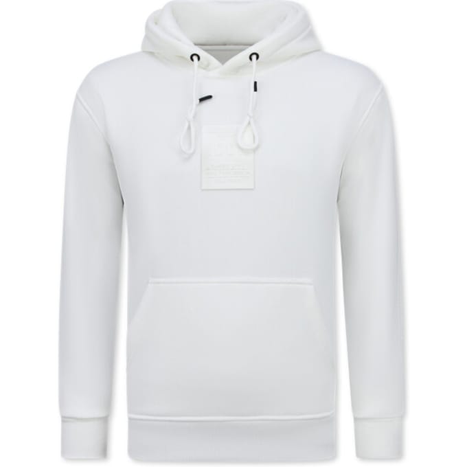 Oversized Hoodie Heren met Capuchon - ICONS Basic- Dik Geweven - 5808 - Wit