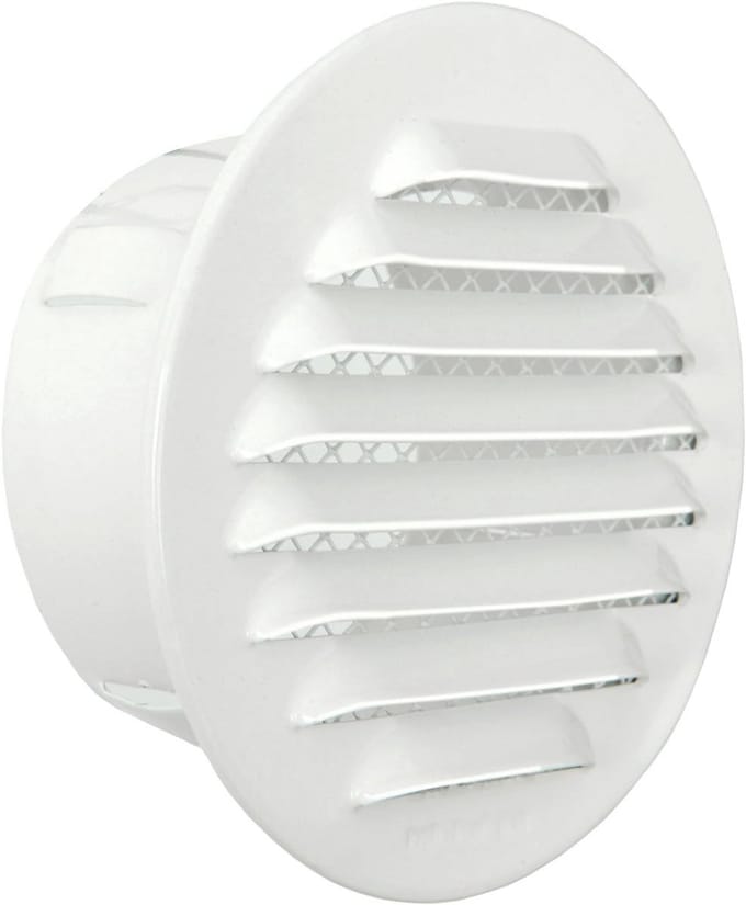 Ronde Inbouwgrill van Aluminium Ø 100 mm voor Ventilatie