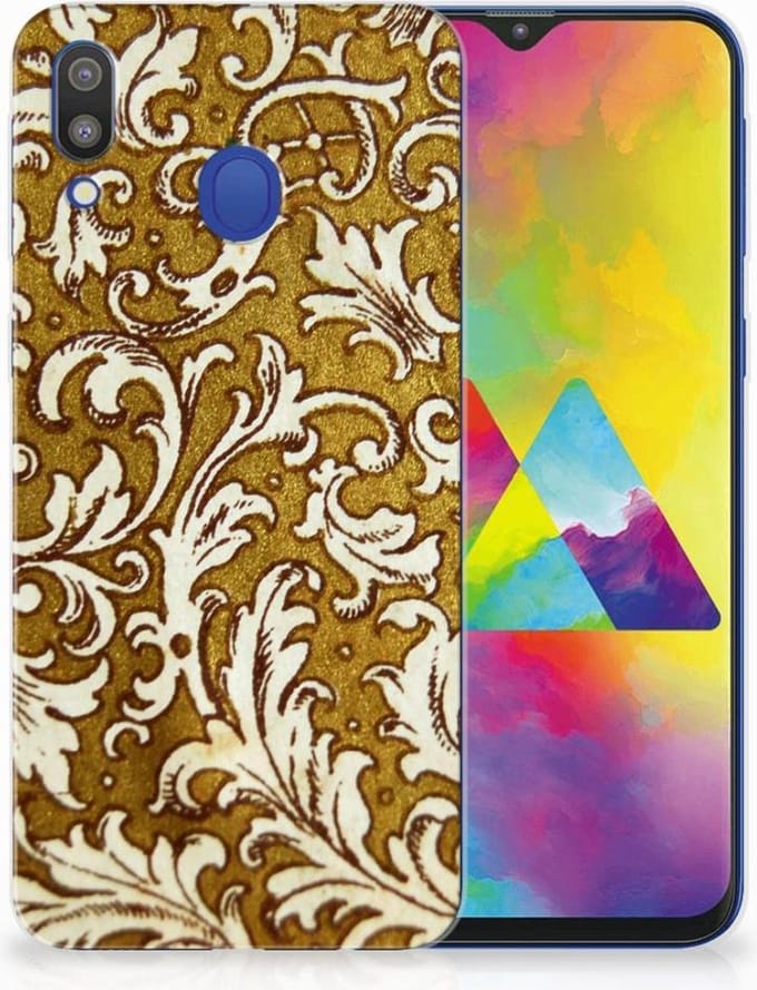 Siliconen Hoesje Samsung Galaxy M20 (Power) Barok Goud