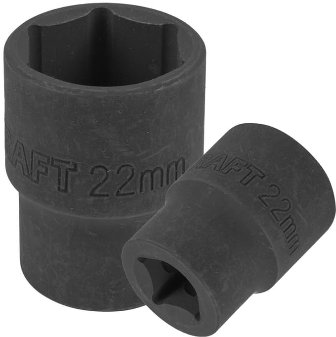 Forcekraft - Nasadkey - 22mm - 1/2" - 6-kant kort