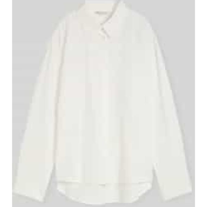 Tom Tailor Denim - Loose fit seersucker overhemdblouse - Maat M - off white