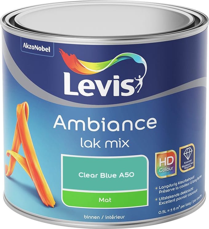 Levis - Ambiance Lak Mat Mix - Clear Blue A50 - Mengverf - 0,5 L