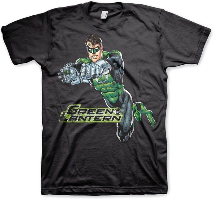 DC Comics Green Lantern Heren Tshirt -M- Distressed Zwart
