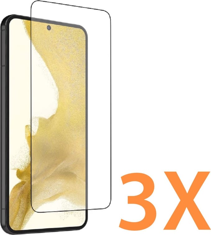 Glasplaatje Geschikt voor: Samsung Galaxy S23 FE - 3x Screenprotector - screen protector - glas - bescherm - beschermglas