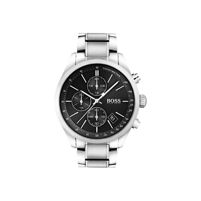 Hugo Boss HB1513477 Grand Prix Horloge - Staal - Zilverkleurig - Ø44 mm