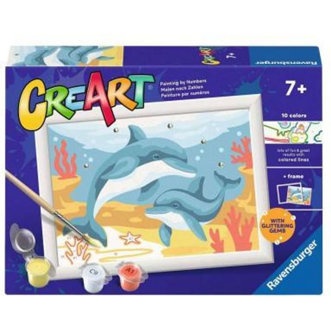 Ravensburger – CreArt: Springende Dolfijn – Schilderen op Nummer