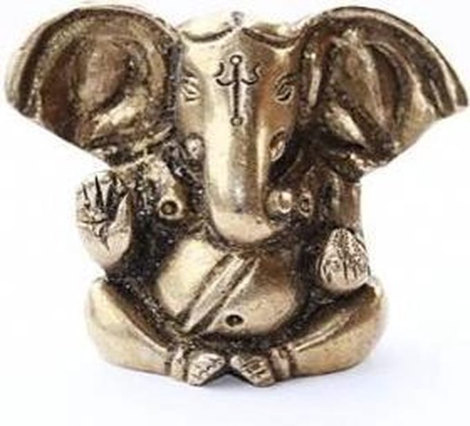 Appu Ganesha messing minibeeldje - 4.5 cm - 100 g - M