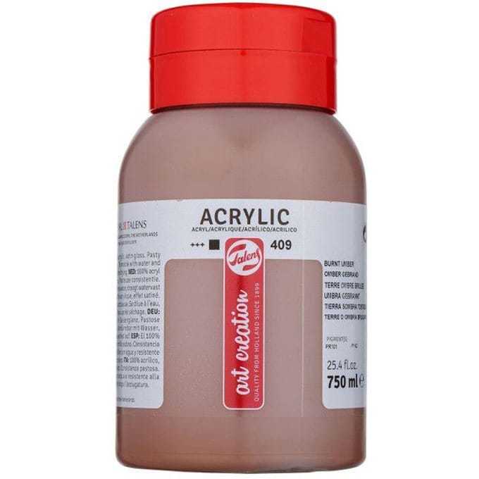 Talens Art Creation Acrylverf Pot 750 ml Omber Gebrand 409
