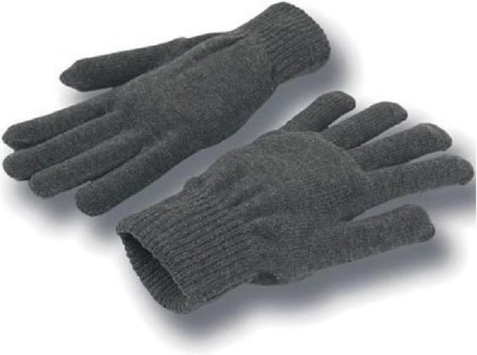 Dun gebreide sporthandschoen - grijs - maat L/XL