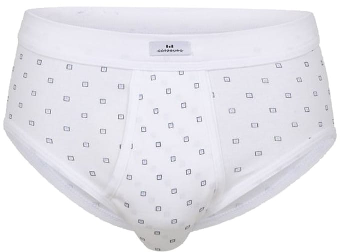 Gotzburg heren slip (1-pack) - wit dessin