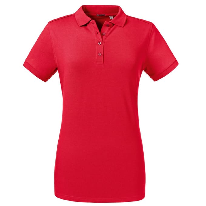 Russell Dames/dames op maat gemaakte Stretch Polo (Klassiek rood)