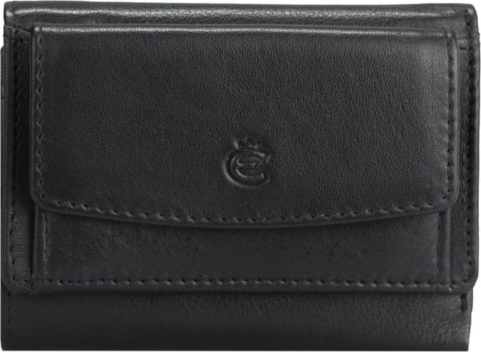 Esquire Eco Portemonnee Leer 10 cm - Jongens - Horizontaal - black