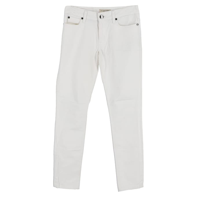 Burberry jeans met rechte pijpen in wit katoen