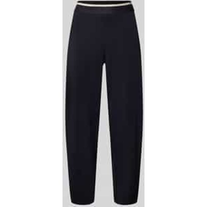 slim fit broek met elastische label-tailleband model 'EDEN'