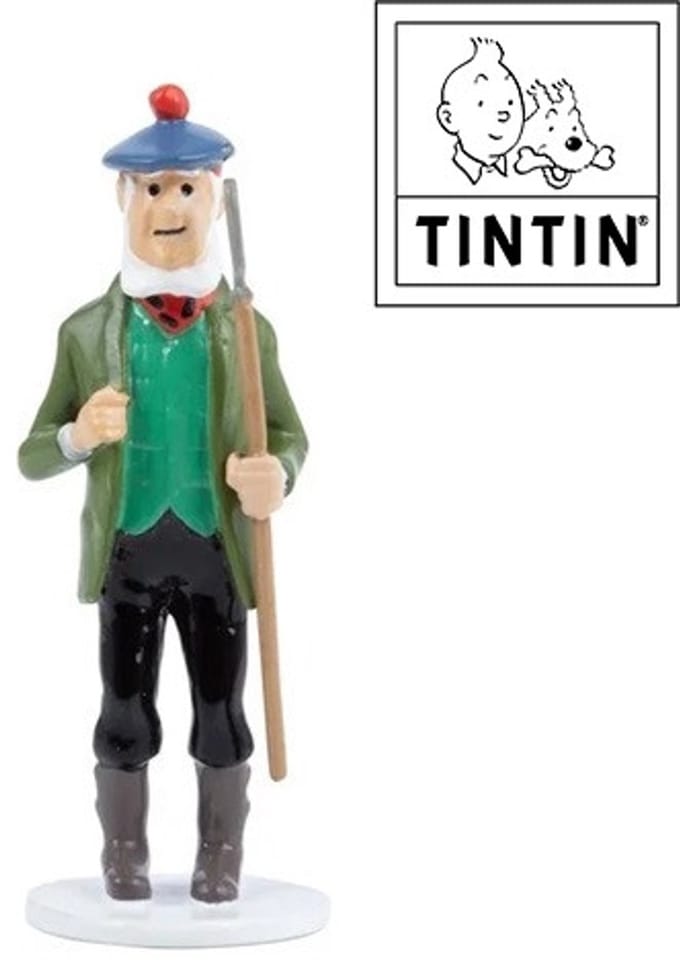 Schot kuifje beeldje - 6,5 cm - metaal - gelimiteerd 1000 stuks