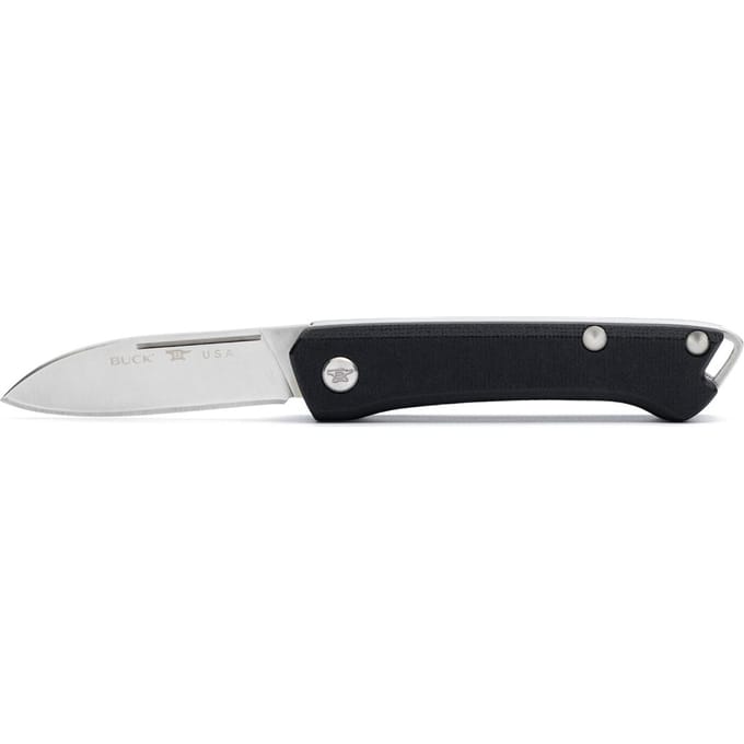 Buck saunter black drop point pe