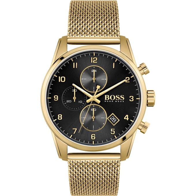 BOSS HB1513838 SKYMASTER - Horloge - Staal - Goudkleurig - Ø 44 mm