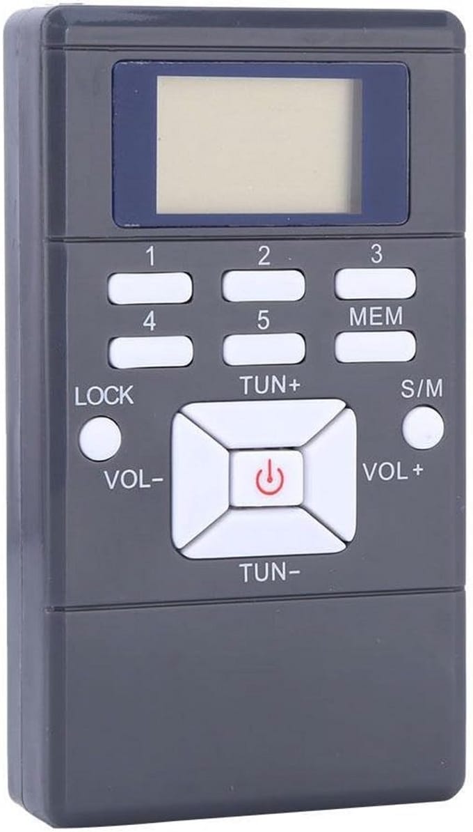 Mini draagbare FM/AM radio met DSP technologie - compacte zakradio met LCD-display en hoofdtelefoon
