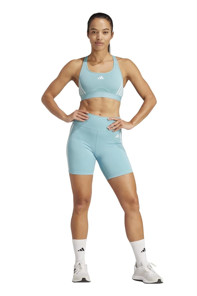 Adidas Performance Workout Essentials 3-stripes High Waisted Short  Größe: L | Kurze Sporthosen Outlet | Damen