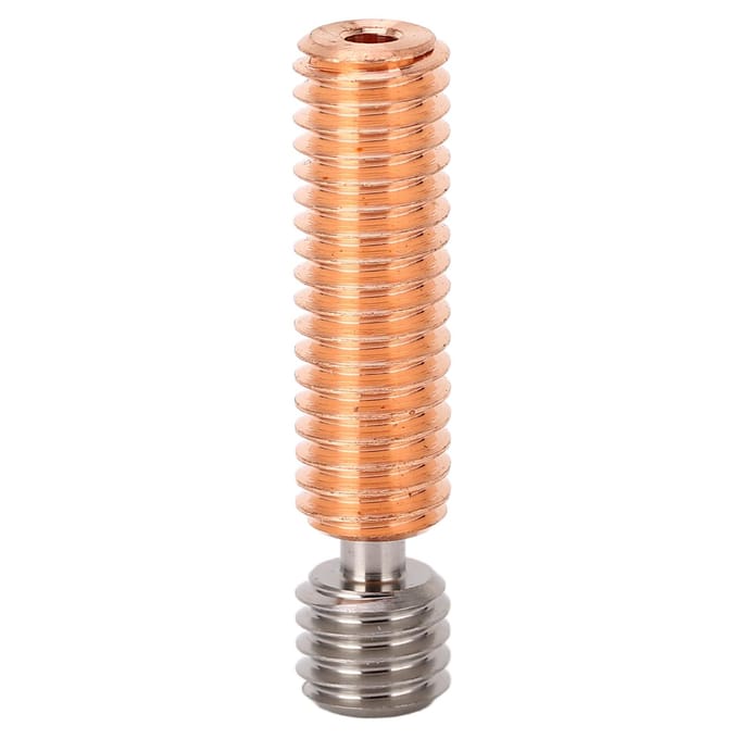 Bimetaal Keel Nozzle Hittebestendig Ti Legering Koper Draad Upgrade Hotend Heatbreak voor 3D beige