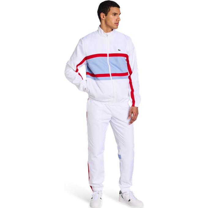 Lacoste Diamond Weave Trainingspakken Heren - Wit - Maat XL