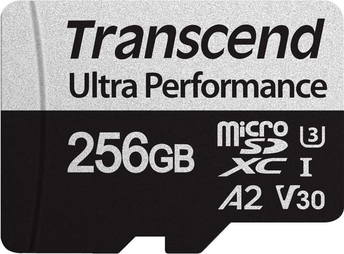 Transcend microSDXC 340S microSDHC-kaart 256 GB Class 10, Class 3 UHS-I