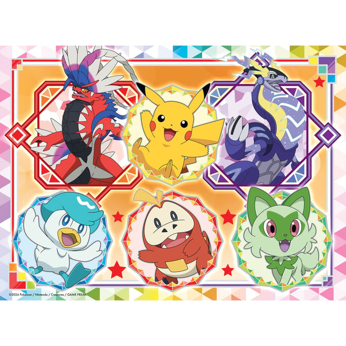 100-delige puzzel - scharlakenrode en paarse pokémon Ravensburger