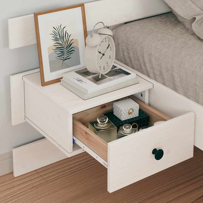 vidaXL - Bedframe - met - hoofdeinde - Wit - 80 - x - 200 - cm - Massief - grenenhout