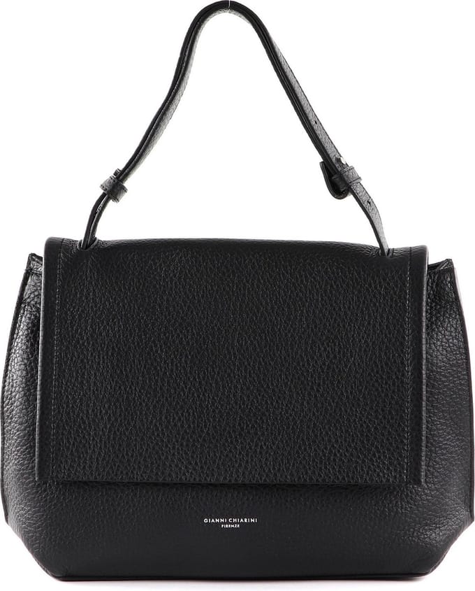 GIANNI CHIARINI Leren Schoudertas Vera Shoulder Bag Nero Zwart