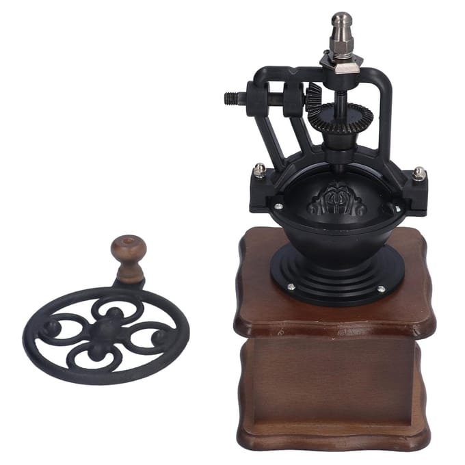 Handmatige Koffiemolen Retro Stijl Stevig Duurzaam Exquise Draagbare Handkoffiemolen voor Thuis black