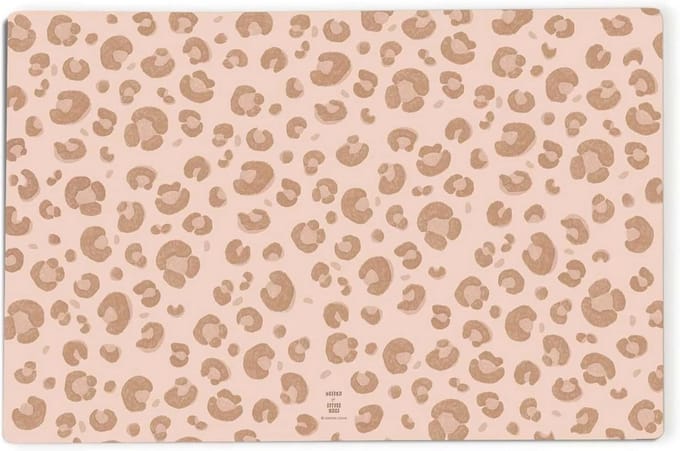 Grote Bureauonderlegger Roze Luipaardprint 60x40 cm Scheurvast en Krasbestendig