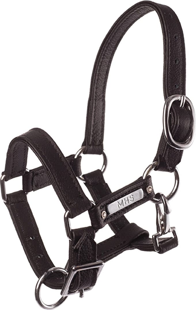 MHS Leren Halster Soft Baby Zwart
