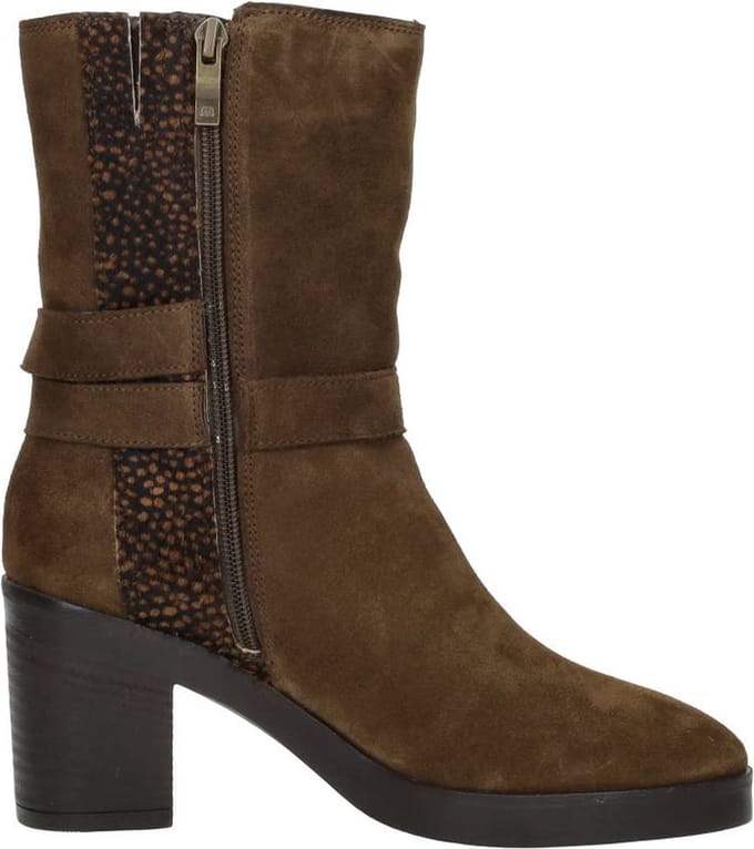 Maruti - Veda Enkellaarsjes op hak Bruin - Dark Brown / Pixel Black - 41