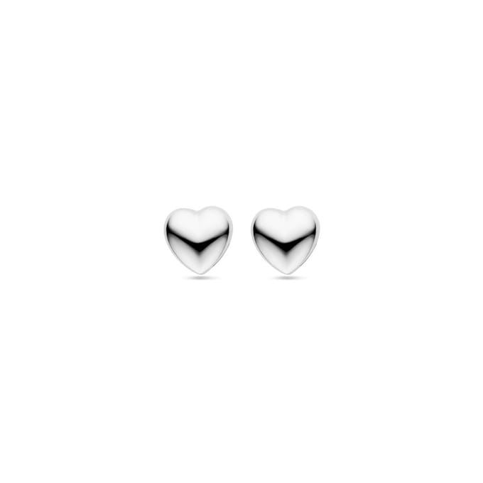 Zilver Gerhodineerd Oorknoppen Hartje 11 mm 1339603