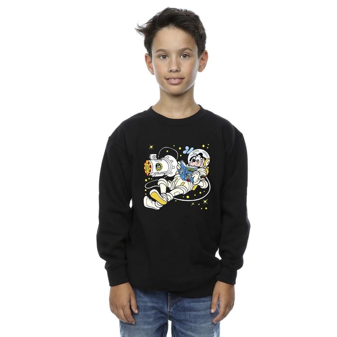 Disney Jongens Goofy Lezen in de Ruimte Sweatshirt (Zwart)