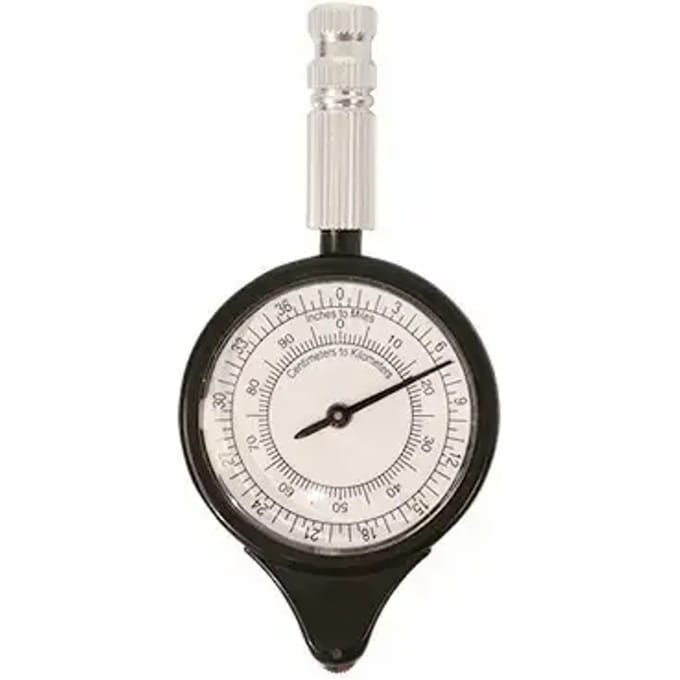 Afstandskaart Meter Softee-schaal (curvímeter)