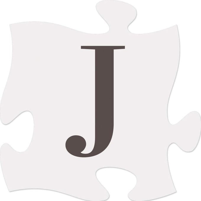 Puzzelstuk 15cm Letter J