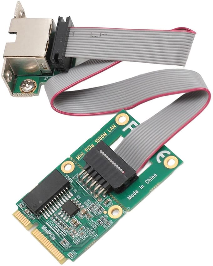 OmGoods - Dailygoody - Mini PCI E-netwerkkaart - Gigabit Ethernet - Compacte uitbreiding - 1000 Mbps - I210AT-chip - Geschikt voor Linux - RJ45-interface