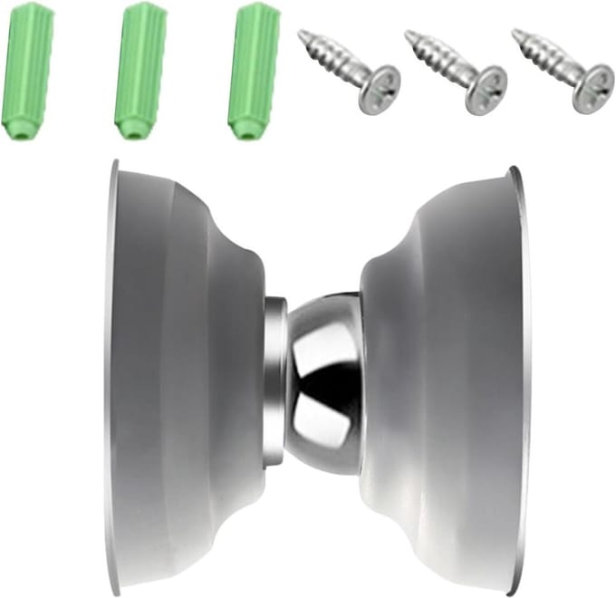 Deurstopper - Magnetisch Houder - Deuren Open Houden - Sterke Magneet - 10.2 cm Lengte - Grijs