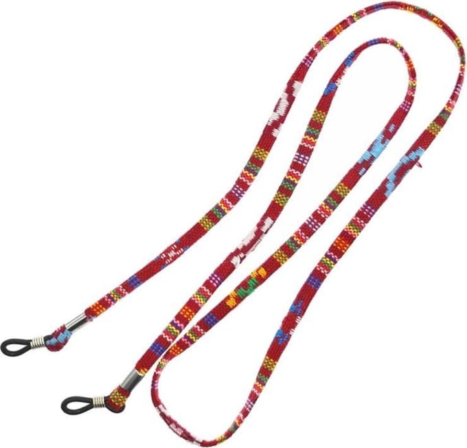 Fako Bijoux® - Brillenkoord - Inka - 70cm - Donkerrood