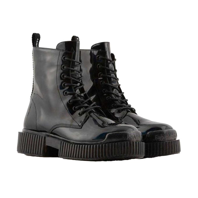 Armani Exchange Dames/Dames Flatform Combat Boots (Zwart)