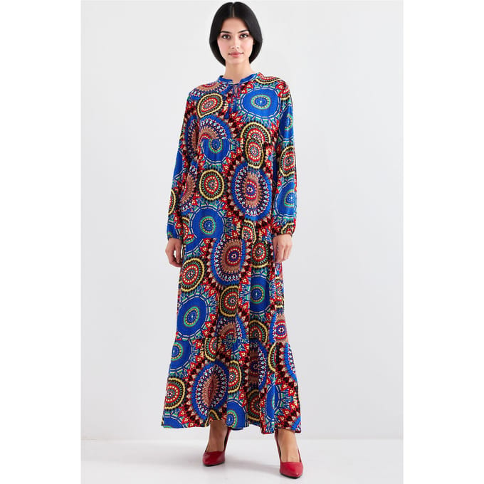 Maxi-jurk met Strikdetail