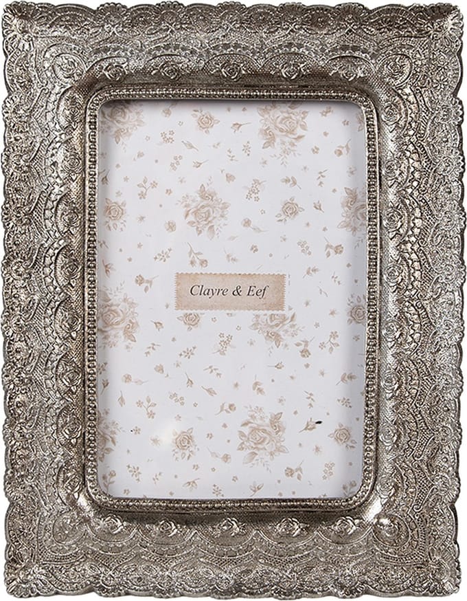 Clayre & Eef Fotolijst 10x15 cm Zilverkleurig Kunststof