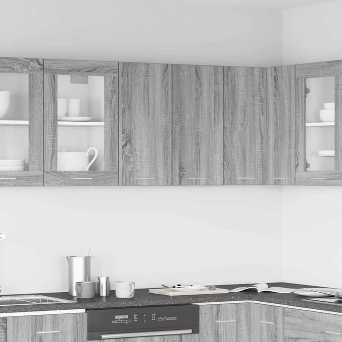 vidaXL - Bovenkast - Lyon - 60x31x60 - cm - grijs - sonoma - eiken