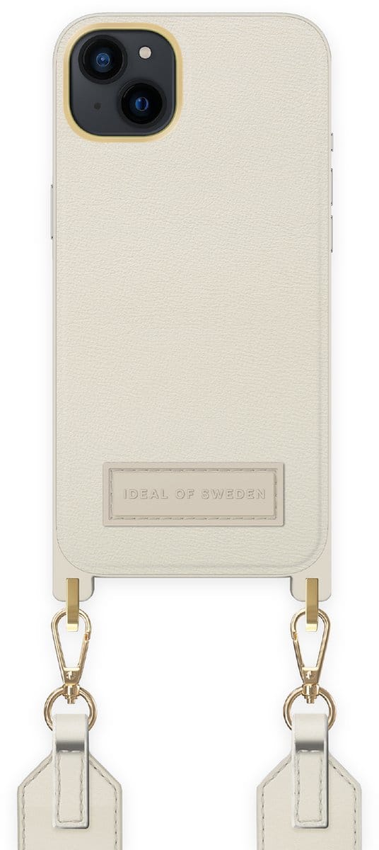 ideal of sweden athena necklace case geschikt voor Apple iphone 14 plus ecru