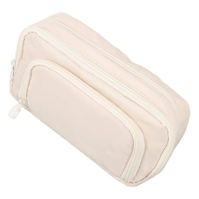 Etui met grote capaciteit Draagbaar Meerdere compartimenten Opbergtas voor schrijfwaren Cosmetische tas voor white