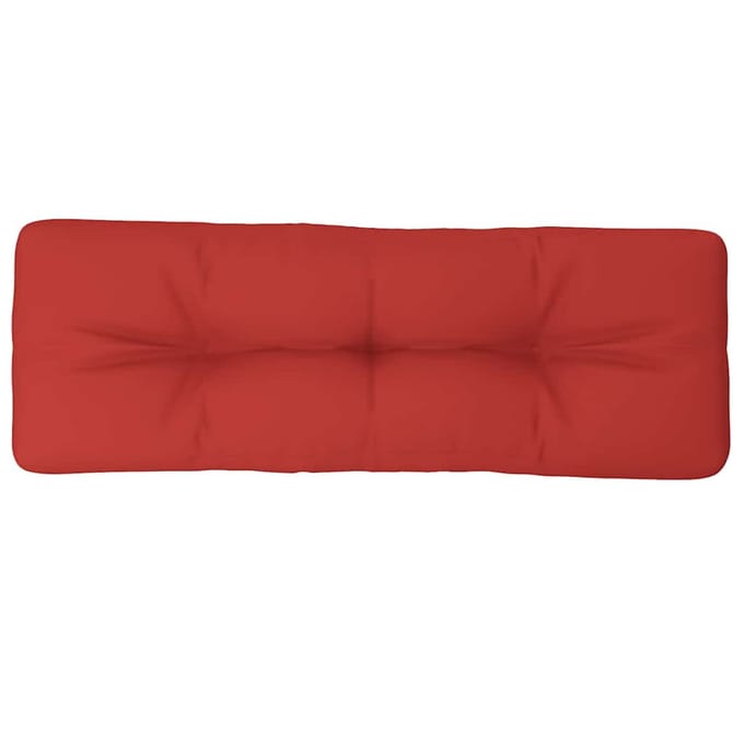 vidaXL - Palletkussen - 120x40x12 - cm - stof - rood