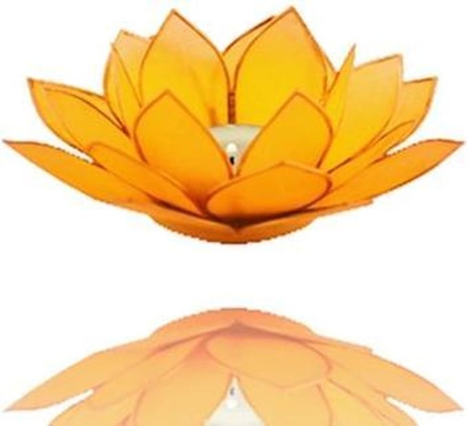 Lotus kaarshouder, Capiz, geel