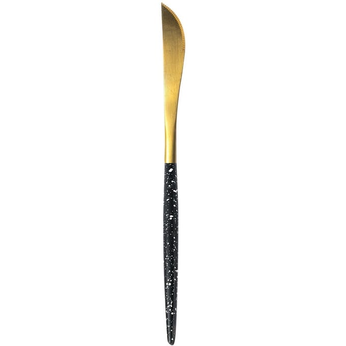 Bama – Mes – Tafelmes Kyoto Gold Black Marble – 12 Stuks